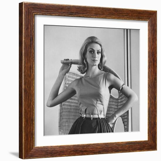 Cut Out Mid Riff Summer Dress-Yale Joel-Framed Photographic Print