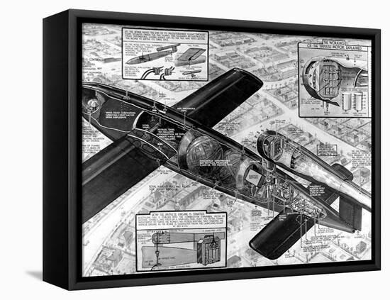 Cutaway Diagram of the V-1 'Flying Bomb'; Second World War-null-Framed Premier Image Canvas