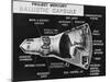 Cutaway Drawing of the Project Mercury Ballistic Capsule-Stocktrek Images-Mounted Photographic Print