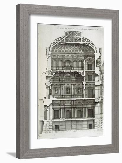 Cutaway Showing the Main Hall of the Louvre-Jean Mariette-Framed Giclee Print