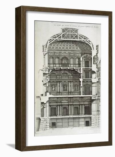 Cutaway Showing the Main Hall of the Louvre-Jean Mariette-Framed Giclee Print