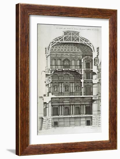 Cutaway Showing the Main Hall of the Louvre-Jean Mariette-Framed Giclee Print