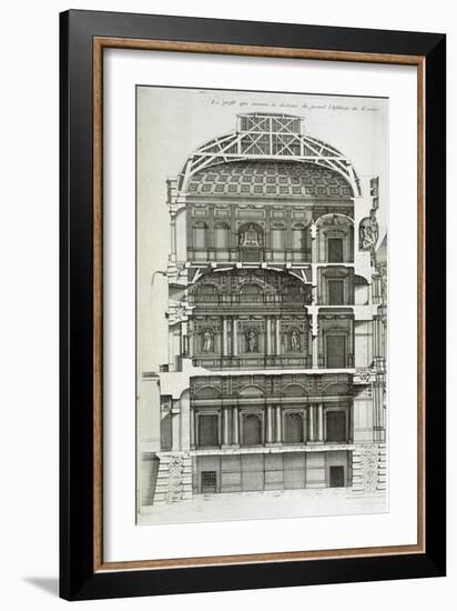 Cutaway Showing the Main Hall of the Louvre-Jean Mariette-Framed Giclee Print