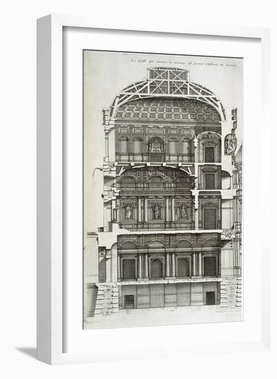 Cutaway Showing the Main Hall of the Louvre-Jean Mariette-Framed Giclee Print