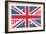 Cute British Flag In Shabby Chic Floral Style-Alisa Foytik-Framed Art Print