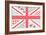 Cute British Flag in Shabby Chic Floral Style-Alisa Foytik-Framed Art Print