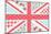 Cute British Flag in Shabby Chic Floral Style-Alisa Foytik-Mounted Art Print