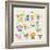 Cute Cartoon Animals Alphabet from A to M-littleWhale-Framed Premium Giclee Print