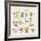 Cute Cartoon Animals Alphabet from A to M-littleWhale-Framed Premium Giclee Print