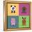 Cute Cartoon Animals-Nestor David Ramos Diaz-Framed Stretched Canvas