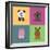 Cute Cartoon Animals-Nestor David Ramos Diaz-Framed Art Print