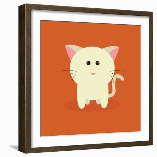 Cute Cartoon Cat-Nestor David Ramos Diaz-Framed Art Print