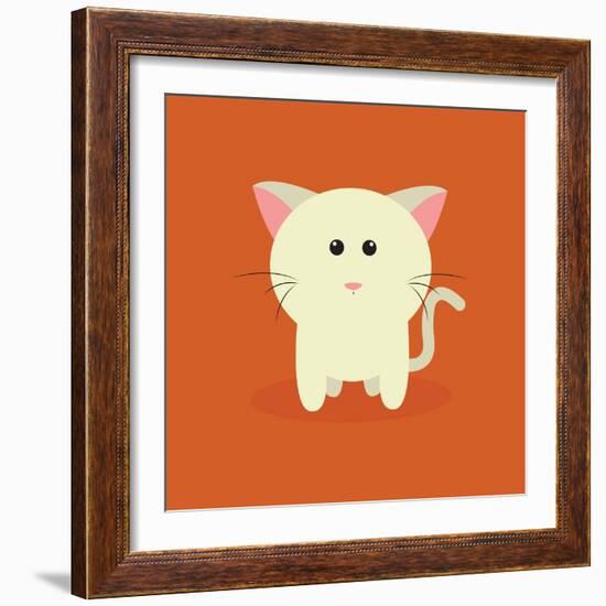 Cute Cartoon Cat-Nestor David Ramos Diaz-Framed Art Print