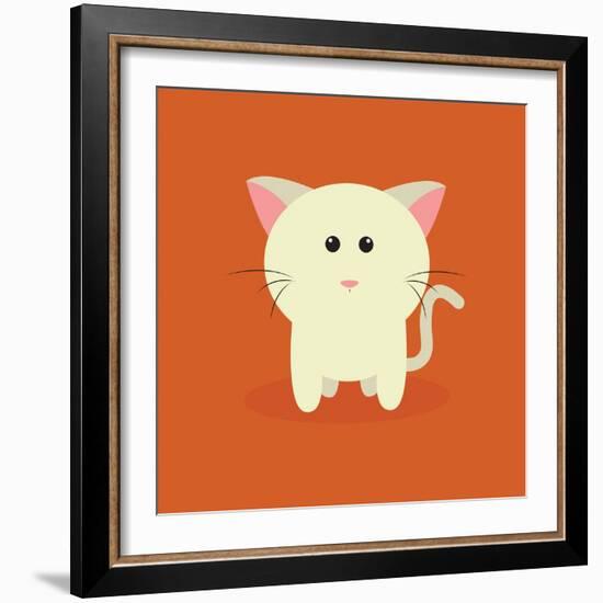 Cute Cartoon Cat-Nestor David Ramos Diaz-Framed Art Print