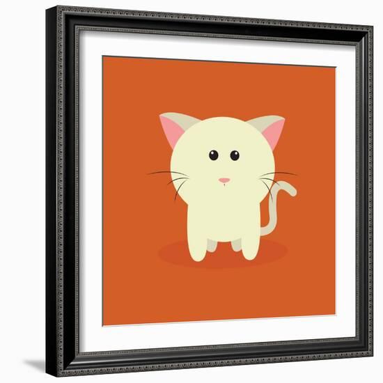 Cute Cartoon Cat-Nestor David Ramos Diaz-Framed Art Print