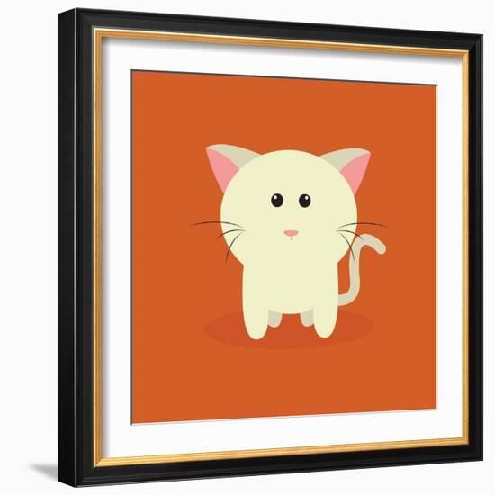 Cute Cartoon Cat-Nestor David Ramos Diaz-Framed Art Print