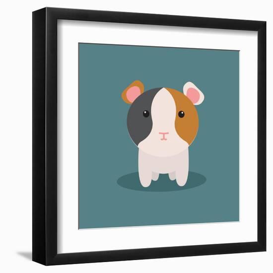 Cute Cartoon Hamster-Nestor David Ramos Diaz-Framed Art Print