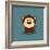 Cute Cartoon Monkey-Nestor David Ramos Diaz-Framed Art Print