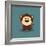 Cute Cartoon Monkey-Nestor David Ramos Diaz-Framed Art Print