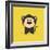 Cute Cartoon Monkey-Nestor David Ramos Diaz-Framed Art Print