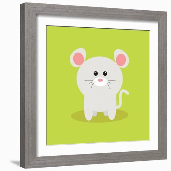 Cute Cartoon Mouse-Nestor David Ramos Diaz-Framed Art Print