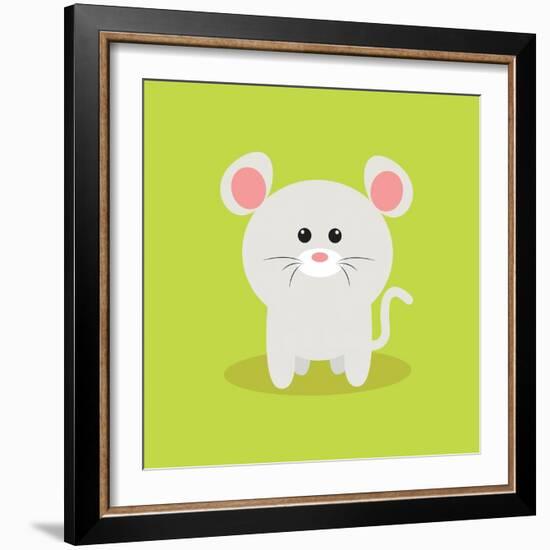 Cute Cartoon Mouse-Nestor David Ramos Diaz-Framed Art Print