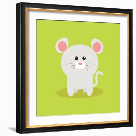 Cute Cartoon Mouse-Nestor David Ramos Diaz-Framed Art Print