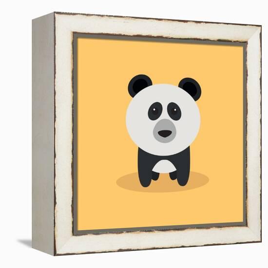 Cute Cartoon Panda-Nestor David Ramos Diaz-Framed Stretched Canvas