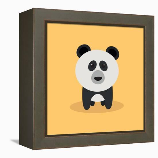Cute Cartoon Panda-Nestor David Ramos Diaz-Framed Stretched Canvas