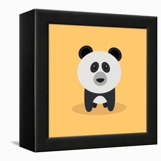 Cute Cartoon Panda-Nestor David Ramos Diaz-Framed Stretched Canvas