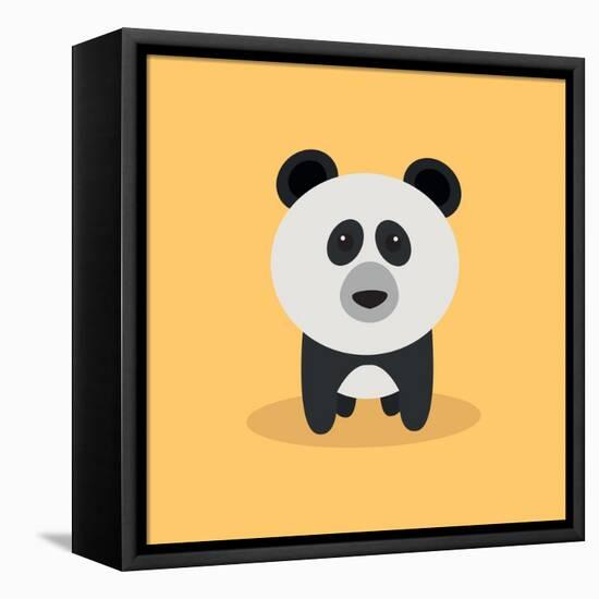 Cute Cartoon Panda-Nestor David Ramos Diaz-Framed Stretched Canvas