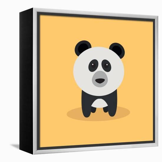 Cute Cartoon Panda-Nestor David Ramos Diaz-Framed Stretched Canvas