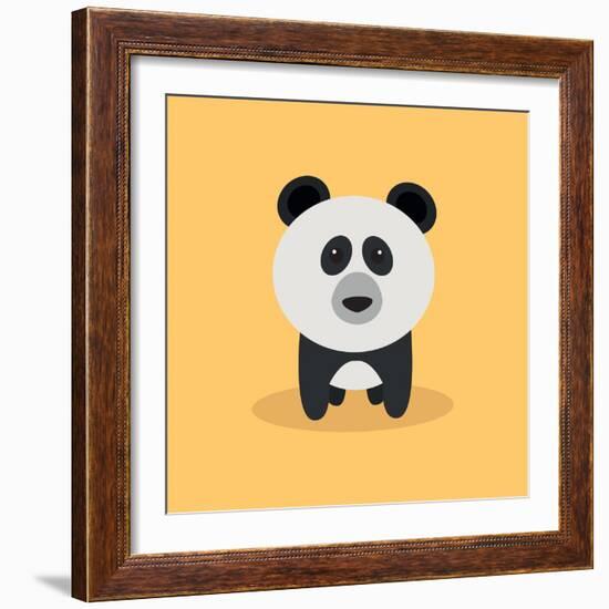 Cute Cartoon Panda-Nestor David Ramos Diaz-Framed Art Print