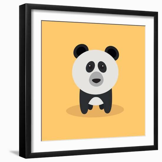 Cute Cartoon Panda-Nestor David Ramos Diaz-Framed Art Print