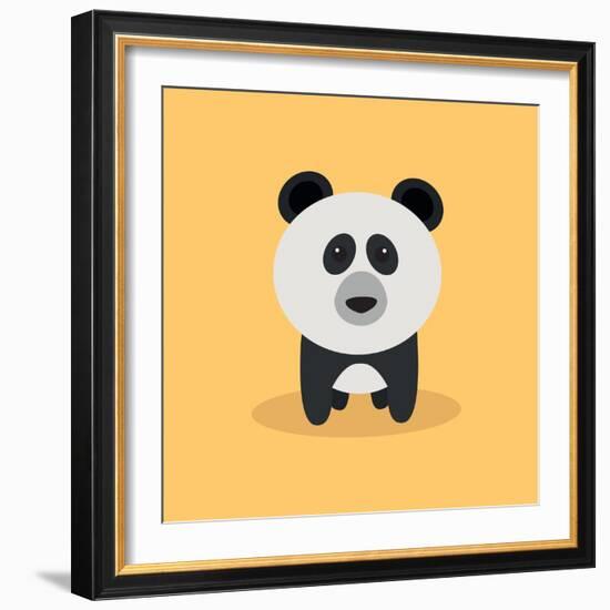 Cute Cartoon Panda-Nestor David Ramos Diaz-Framed Art Print