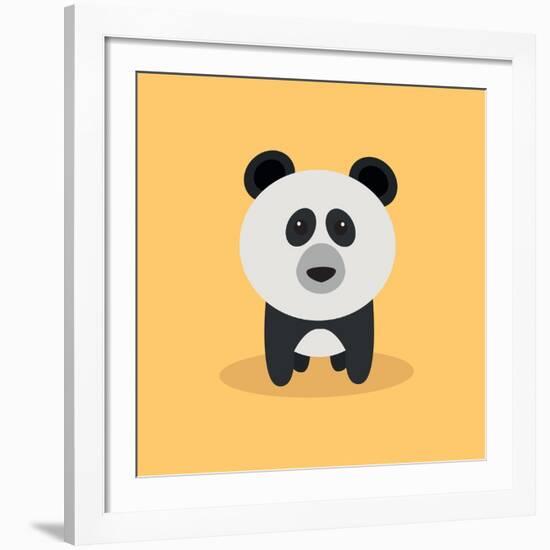 Cute Cartoon Panda-Nestor David Ramos Diaz-Framed Giclee Print