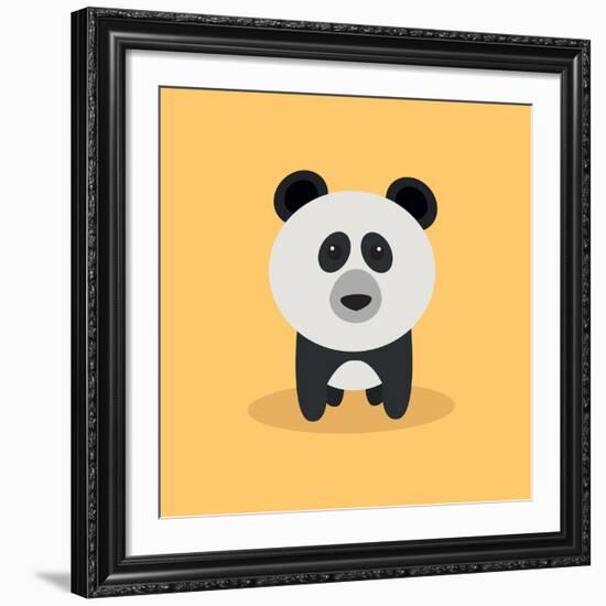 Cute Cartoon Panda-Nestor David Ramos Diaz-Framed Giclee Print