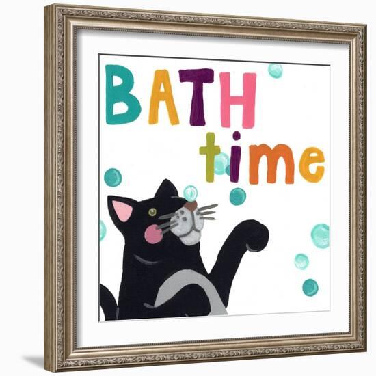 Cute Cat Bath IV-June Vess-Framed Art Print