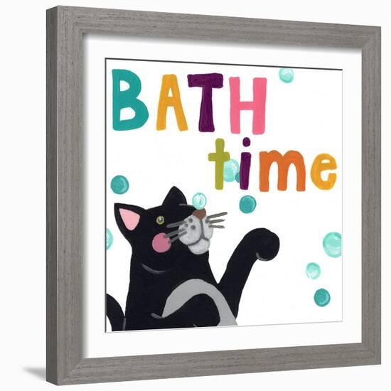 Cute Cat Bath IV-June Vess-Framed Art Print