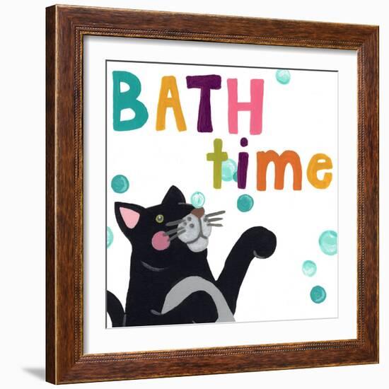 Cute Cat Bath IV-June Vess-Framed Art Print