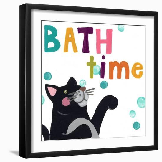 Cute Cat Bath IV-June Vess-Framed Art Print