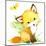 Cute Fox. Watercolor Forest Animal Illustration.-Faenkova Elena-Mounted Art Print