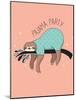 Cute Hand Drawn Sloths, Funny Vector Illustration, Poster and Greeting Card, Party Invitation-Marish-Mounted Art Print