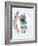 Cute Hipster Dog and Flower Frame.-cherry blossom girl-Framed Art Print