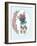 Cute Hipster Dog and Flower Frame.-cherry blossom girl-Framed Art Print