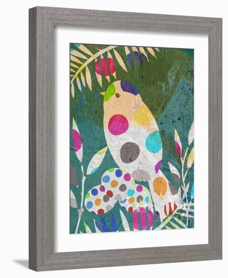 Cute Little Bird With Eggs-Ruth Palmer-Framed Art Print