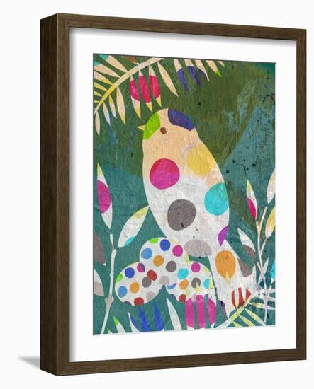 Cute Little Bird With Eggs-Ruth Palmer-Framed Art Print