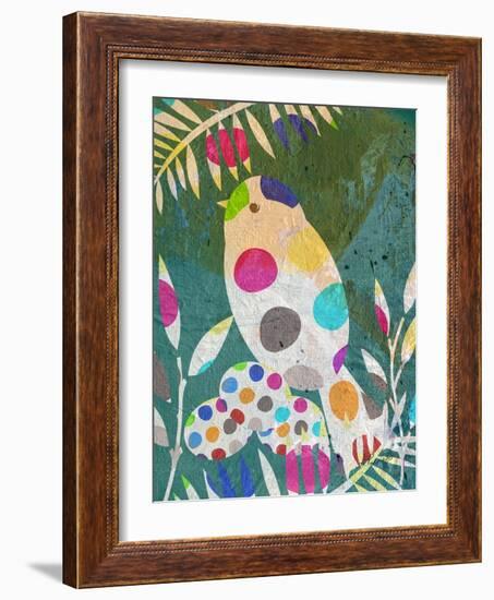 Cute Little Bird With Eggs-Ruth Palmer-Framed Art Print