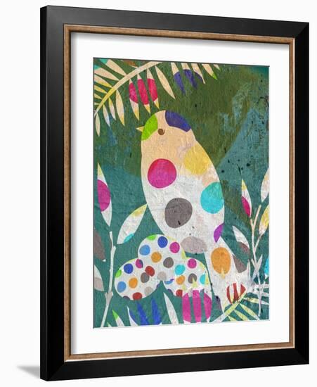 Cute Little Bird With Eggs-Ruth Palmer-Framed Art Print