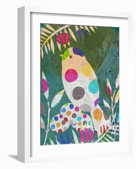 Cute Little Bird With Eggs-Ruth Palmer-Framed Art Print